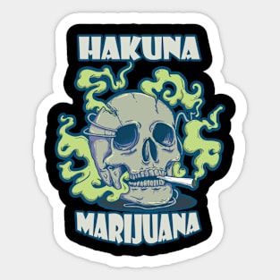 Hakuna Marijuana Funny Weed Smoking Pothead THC Sticker